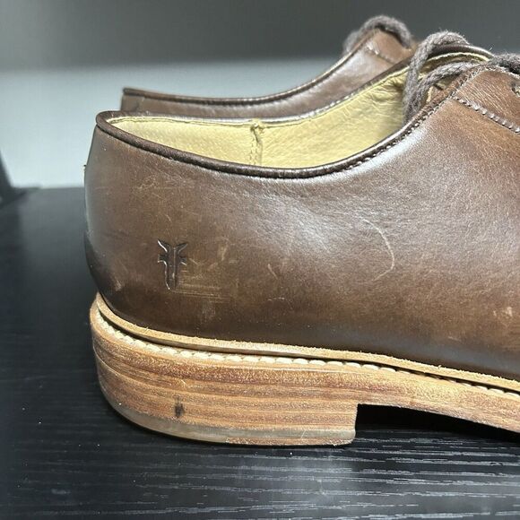 Frye Mens Size 11.5 D Brown Leather Oxford Dress Shoes - Picture 4 of 13